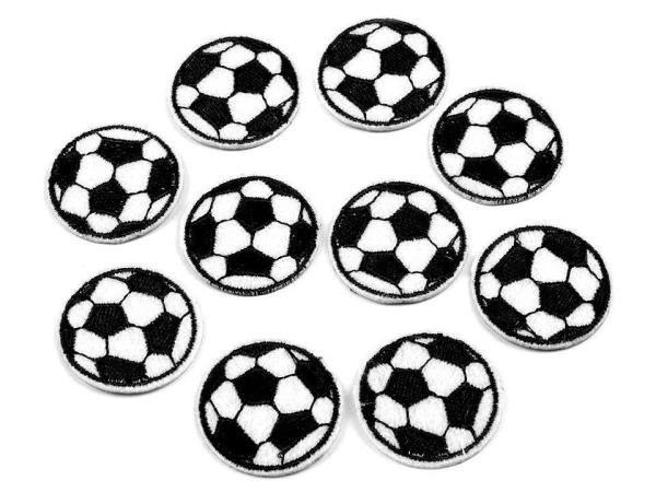 Aufbügler Fußball weiß-schwarz Ø 3,5 cm